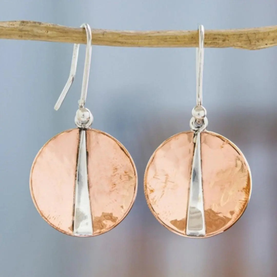 Vintage rose sterling silver round brilliant earrings- Mialla Jewelry