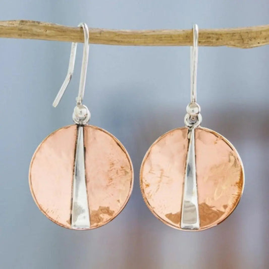 Vintage rose sterling silver round brilliant earrings- Mialla Jewelry