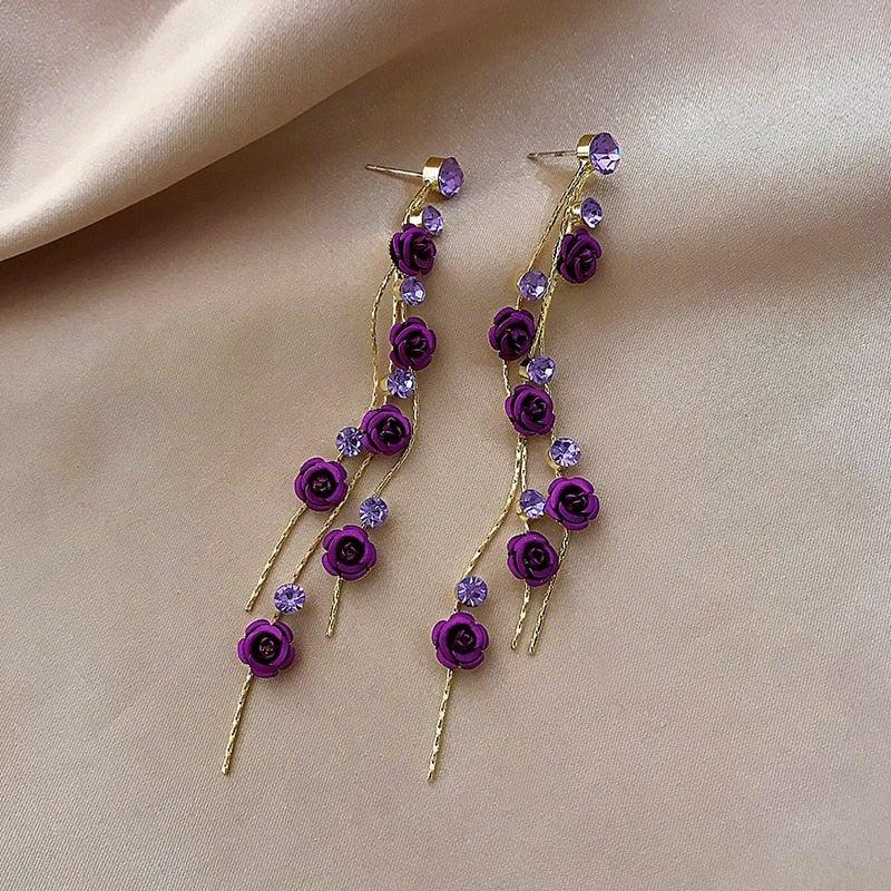 Rose Cascade Earrings- Mialla Jewelry