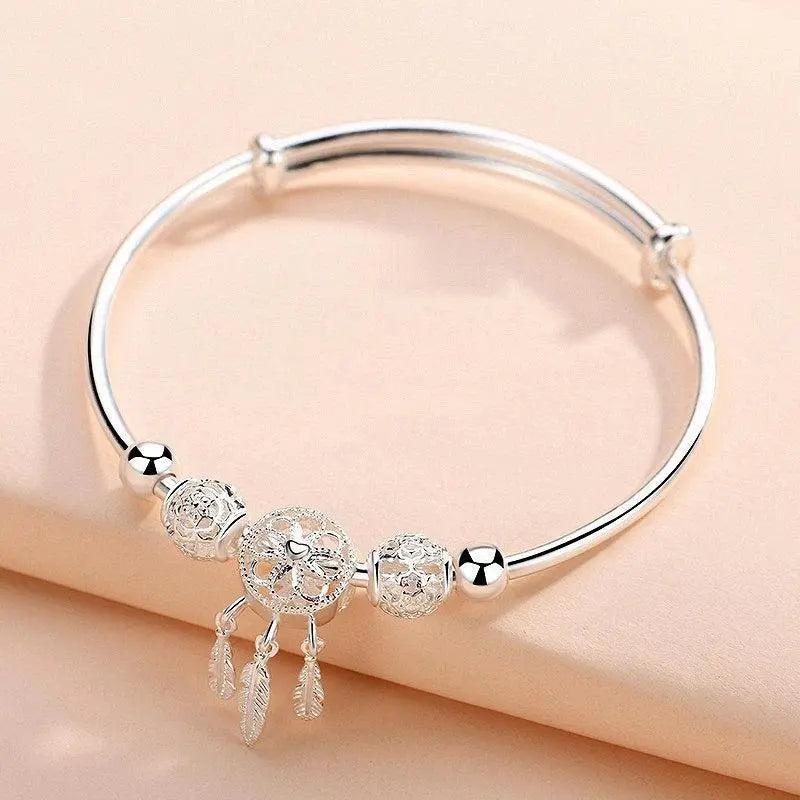 925 Silver Adjustable Dreamcatcher Bracelet- Mialla Jewelry