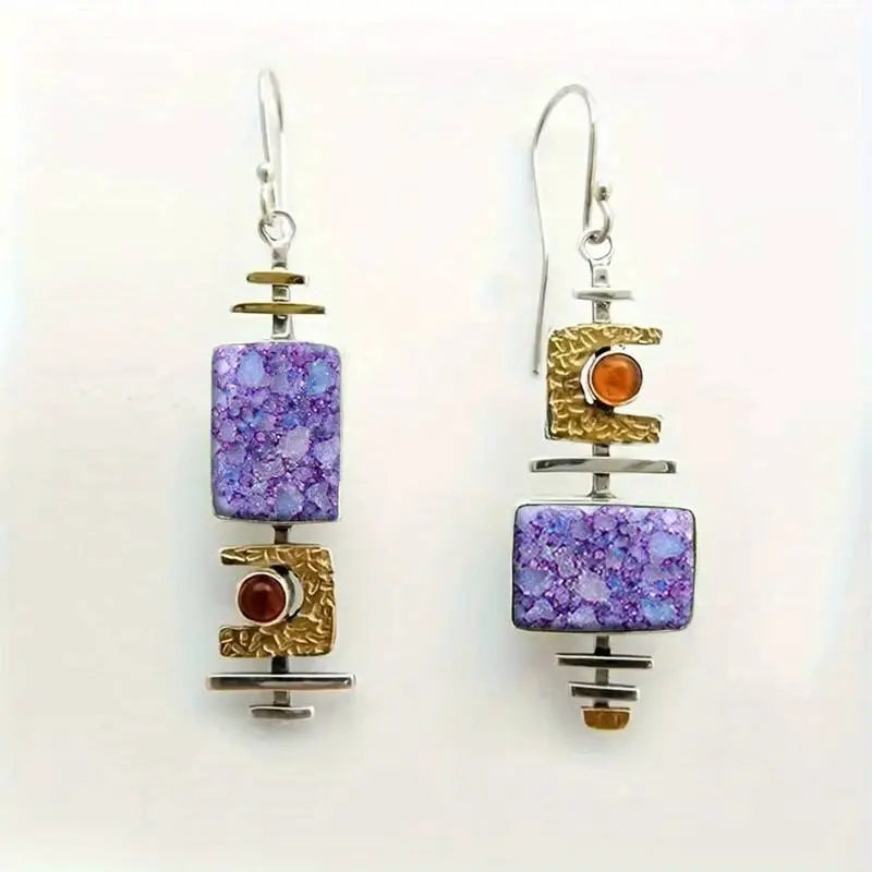 Vintage Lila Stein Old Earrings- Mialla Jewelry