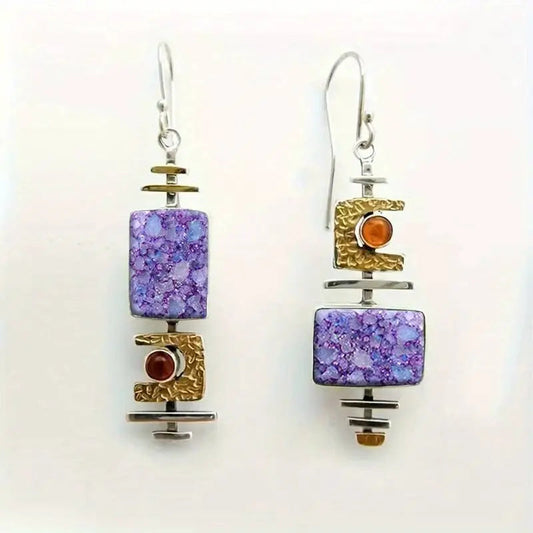 Vintage Lila Stein Old Earrings- Mialla Jewelry