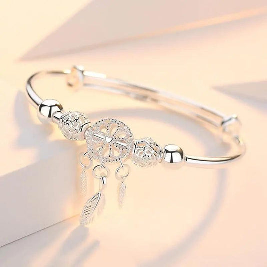 925 Silver Adjustable Dreamcatcher Bracelet- Mialla Jewelry
